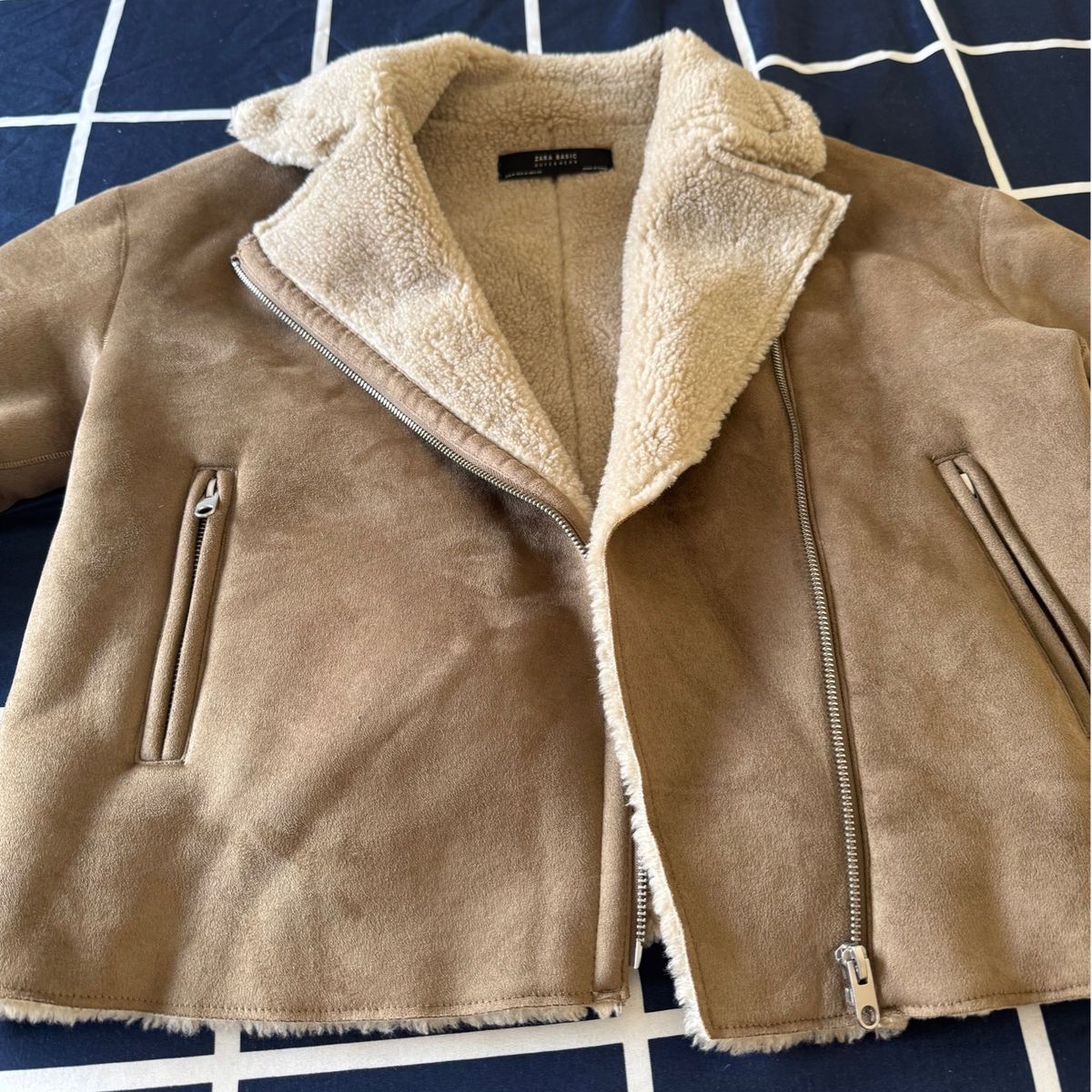 Zara Faux Suede Coat Sale Sherpa Jacket Zara 2025