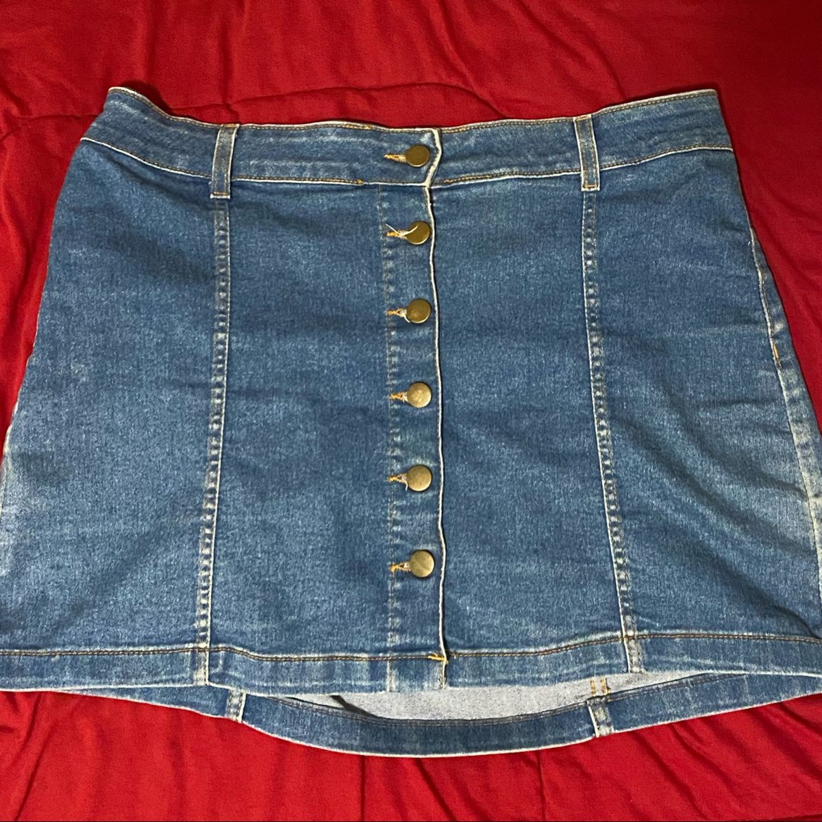 Saia Jeans Bot es Na Frente Saia Feminina Renner Usado 69215268