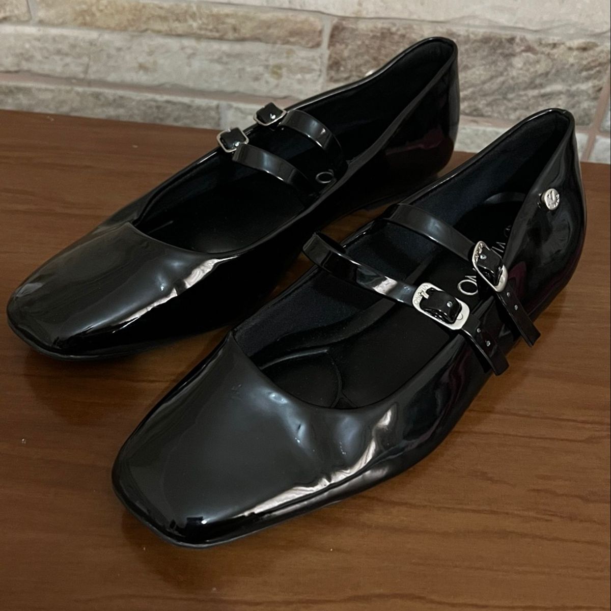 Sapatilha Boneca Verniz Bico Quadrado Via Uno Tamanho 36 Via