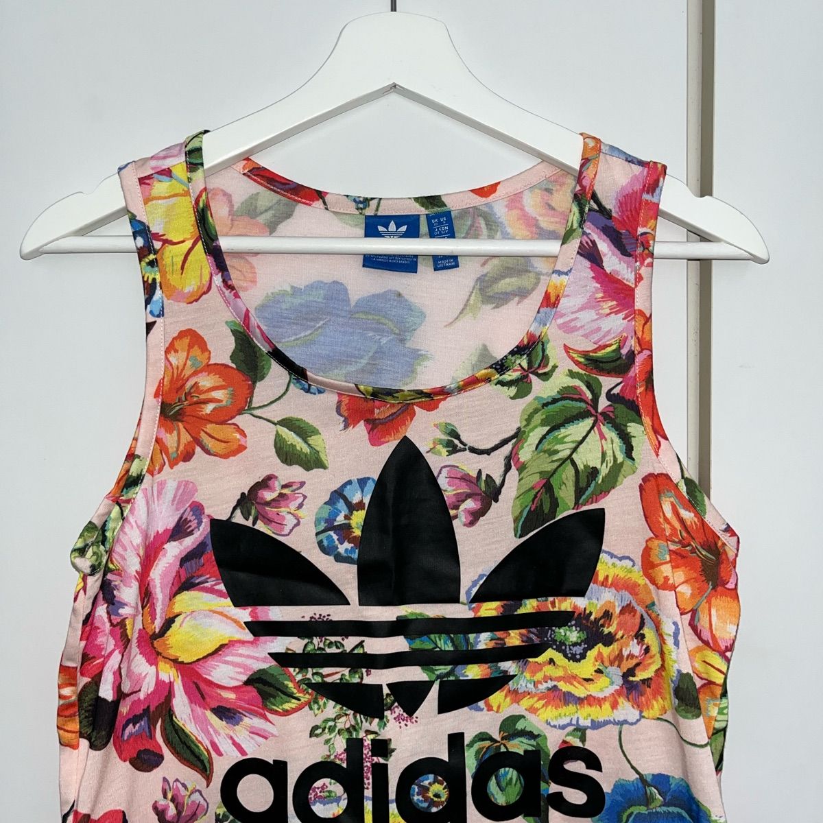 Regata Feminina (farm X Adidas) Estampa Floral Blusa Feminina Adidas  Farm Usado 96743461 enjoei