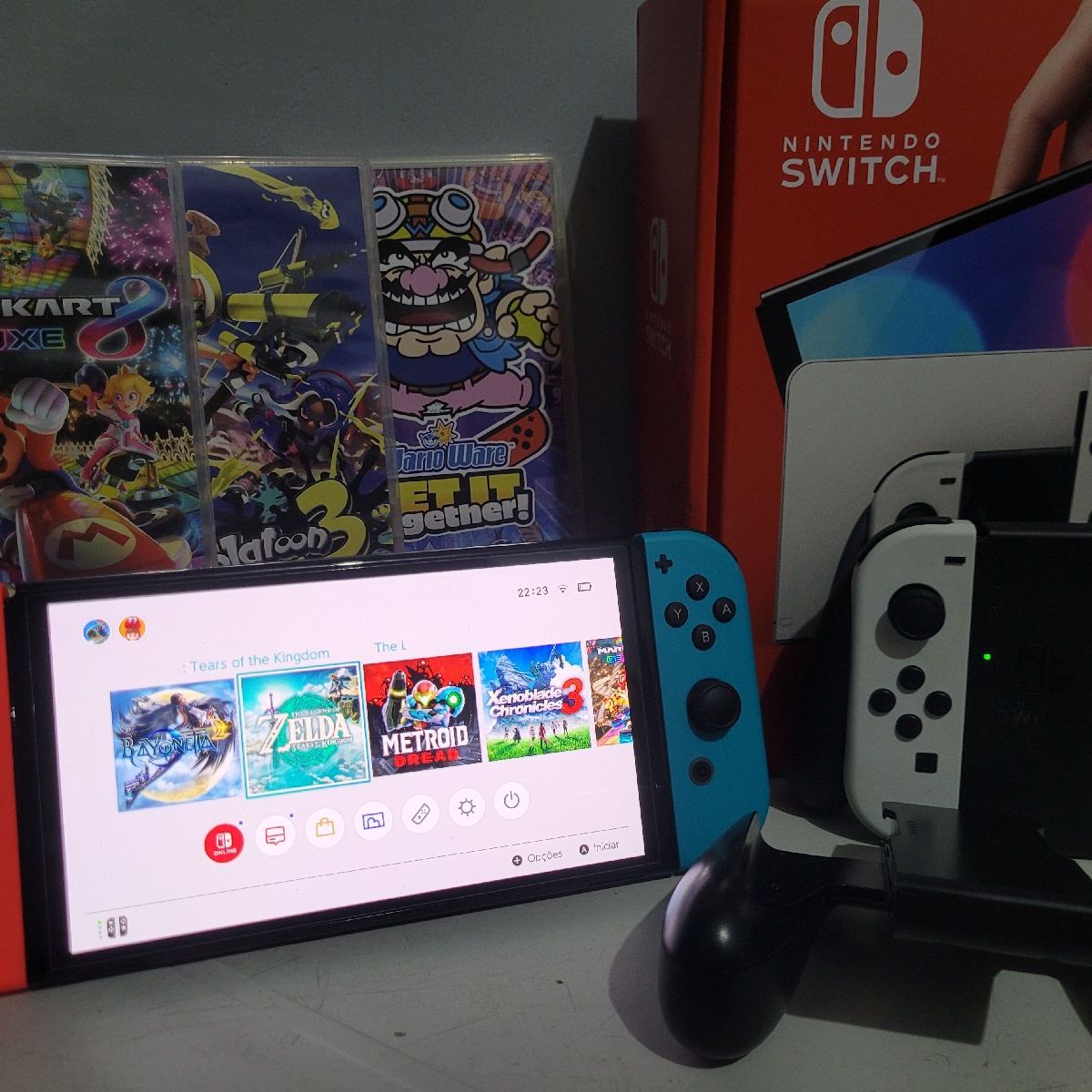 Nintendo Switch Oled Branco (ainda Na Garantia) + 256gb com 49 Jogos |  Console de Videogame Nintendo Usado 75339250 | enjoei