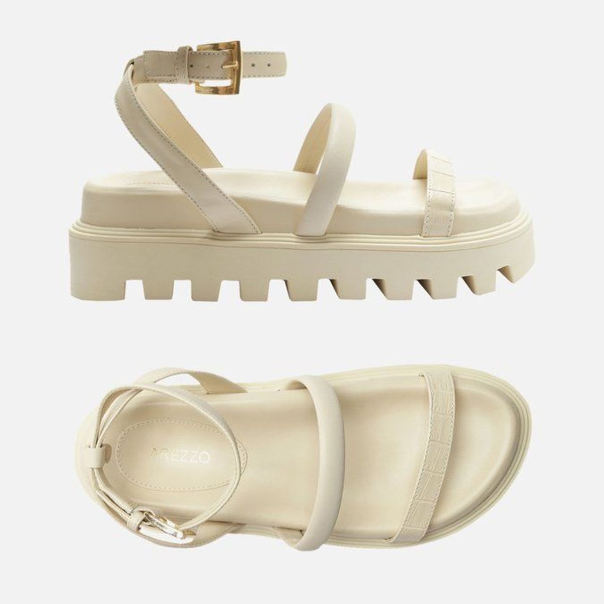 Papete 38 Off White Tratorada Arezzo Original Sand lia Feminina