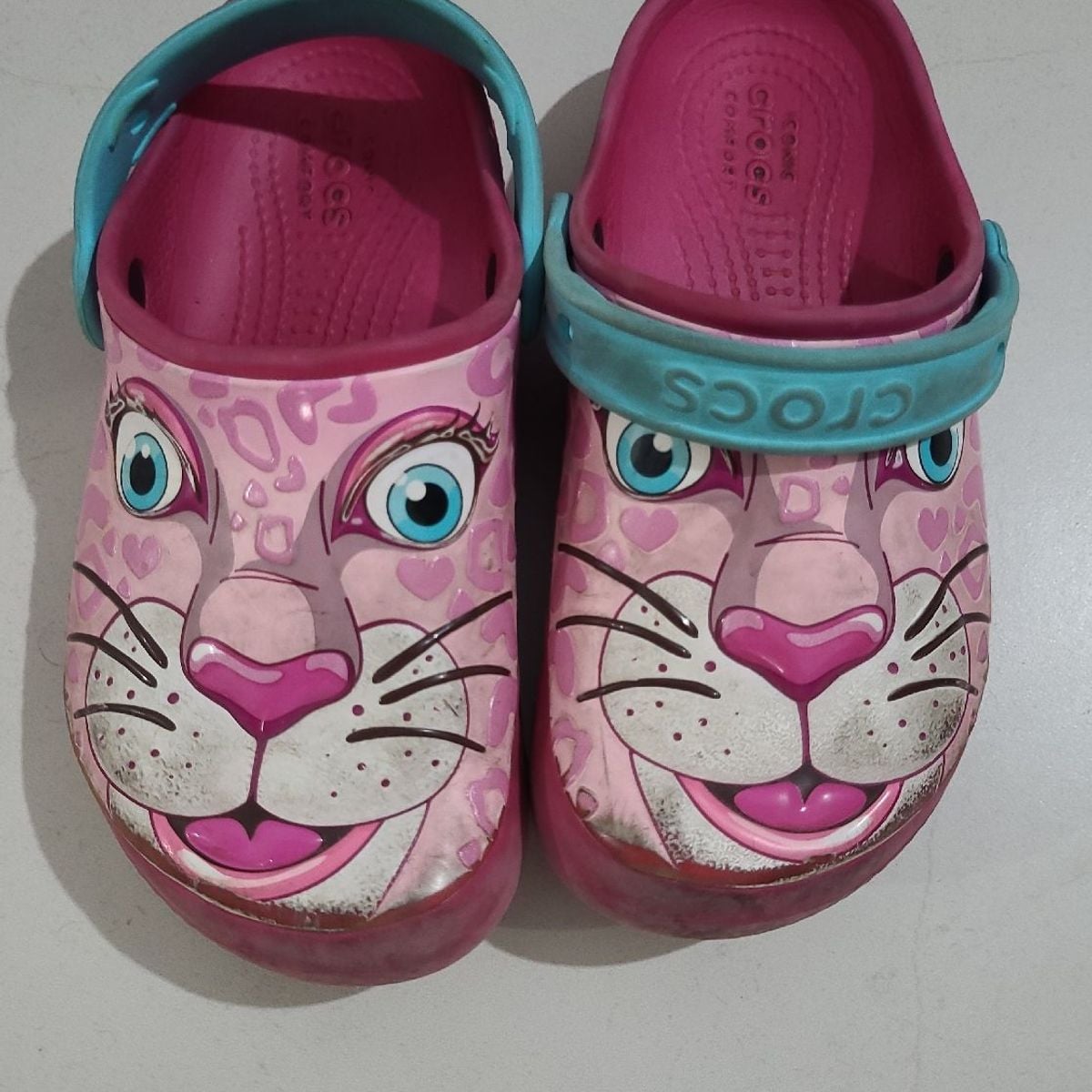 Crocs Pantera Cor de Rosa | Crocs Usado 95378172 | enjoei
