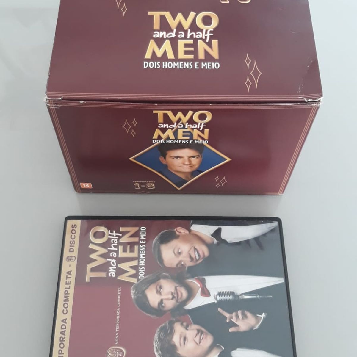 Dvd Two And a Half Men Box Dois Homens e Meio 1 a 9 Temporada