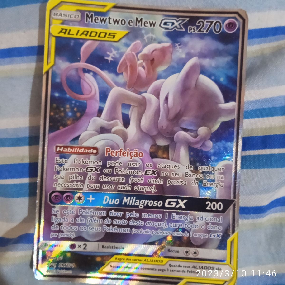 Carta Pokémon Mewtwo e Mew Gx Aliados (sm191) | Item de Papelaria Pokémon  Usado 83308911 | enjoei