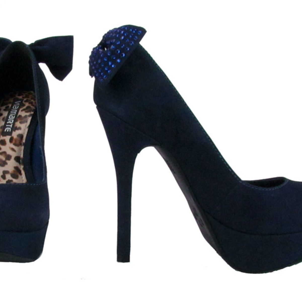 sapato azul marinho via marte