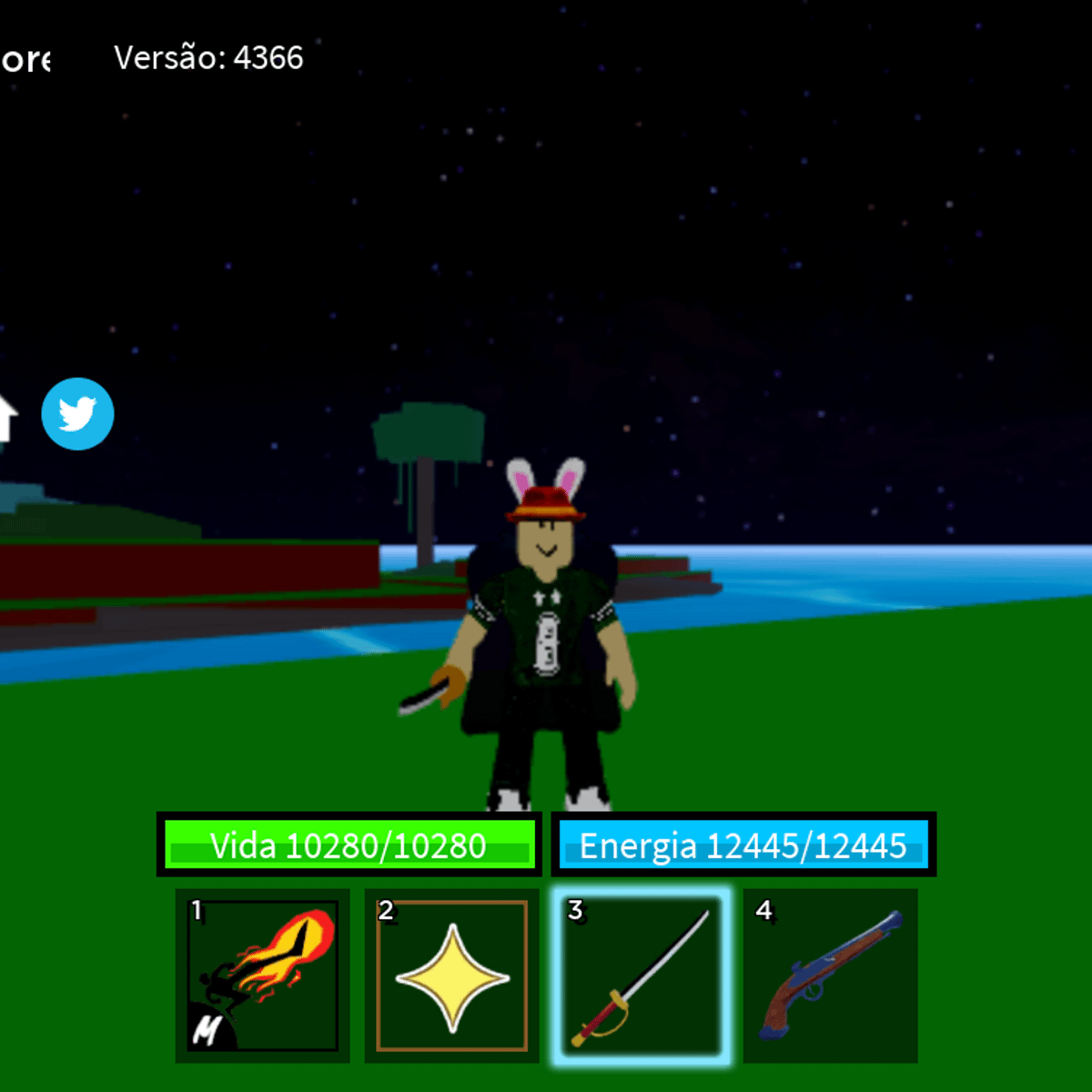 Conta nível máximo no Blox Fruits (Roblox)