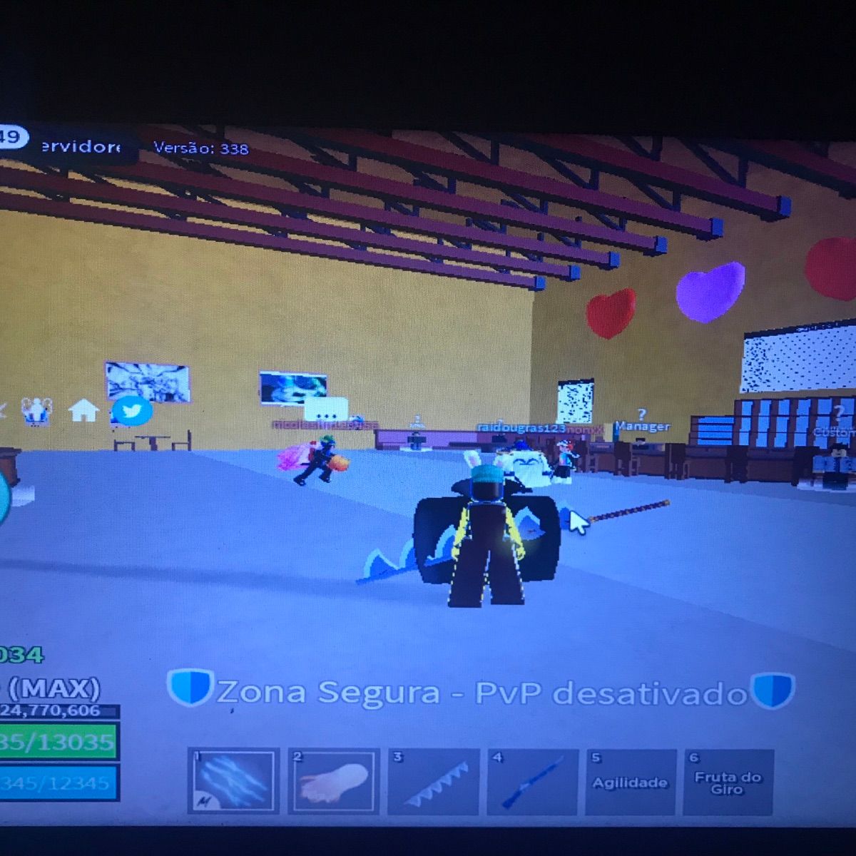 Roblox > conta de blox fruits. lvl max e game pass