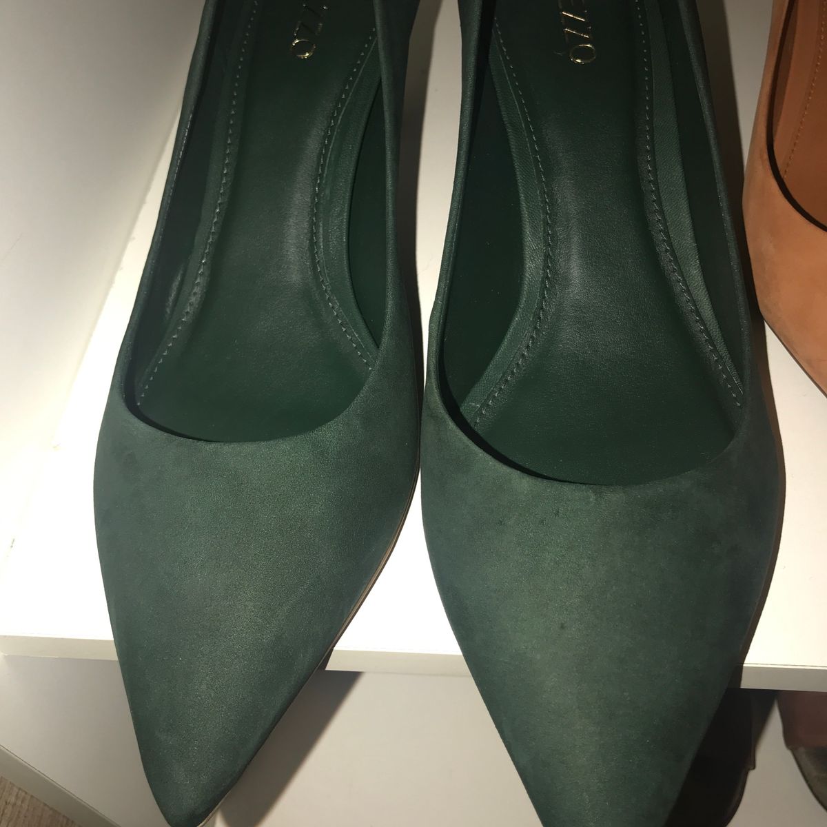 scarpin verde militar arezzo