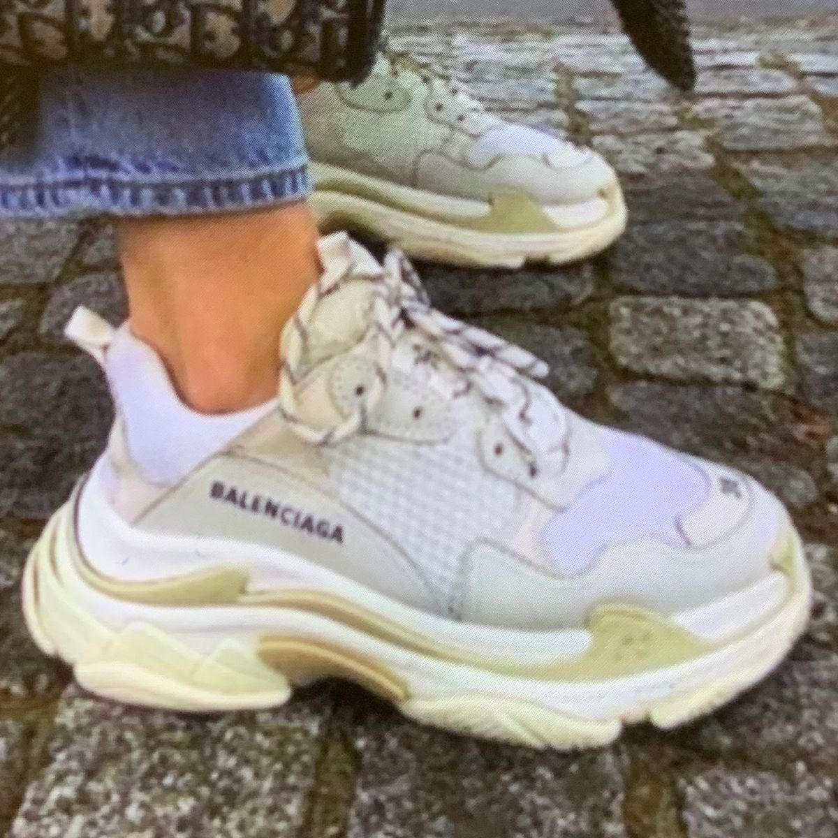 Tênis Balenciaga Triple-s em  Nylon e Couro Legítimo!!! Tênis Feminino Balenciaga Nunca Usado 109044532 