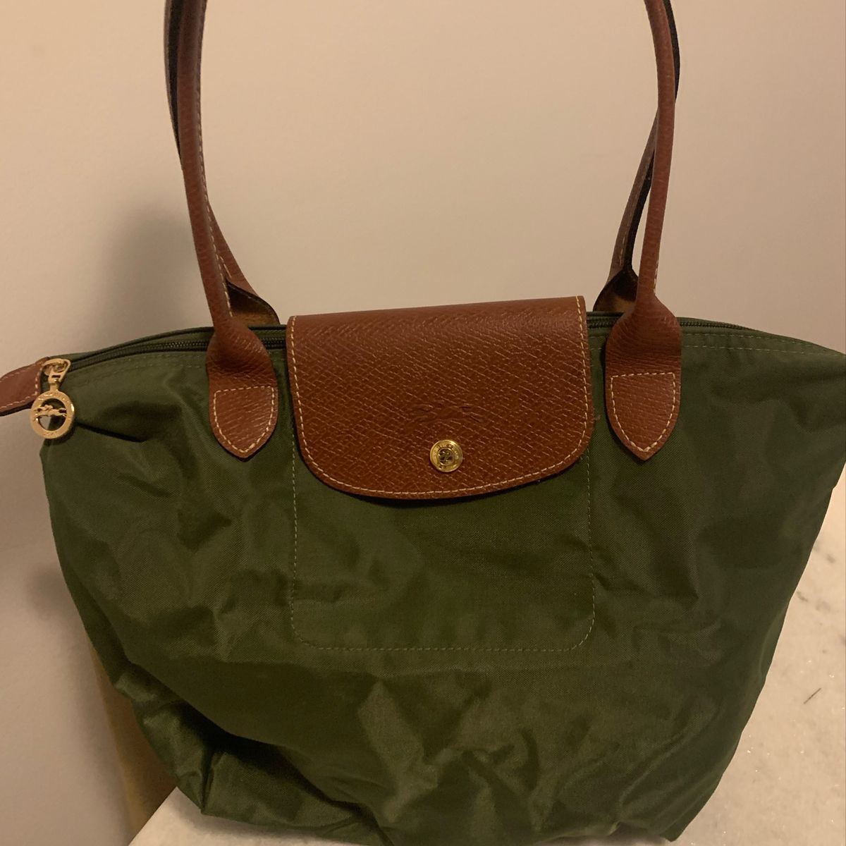 Longchamp verde militar new arrivals