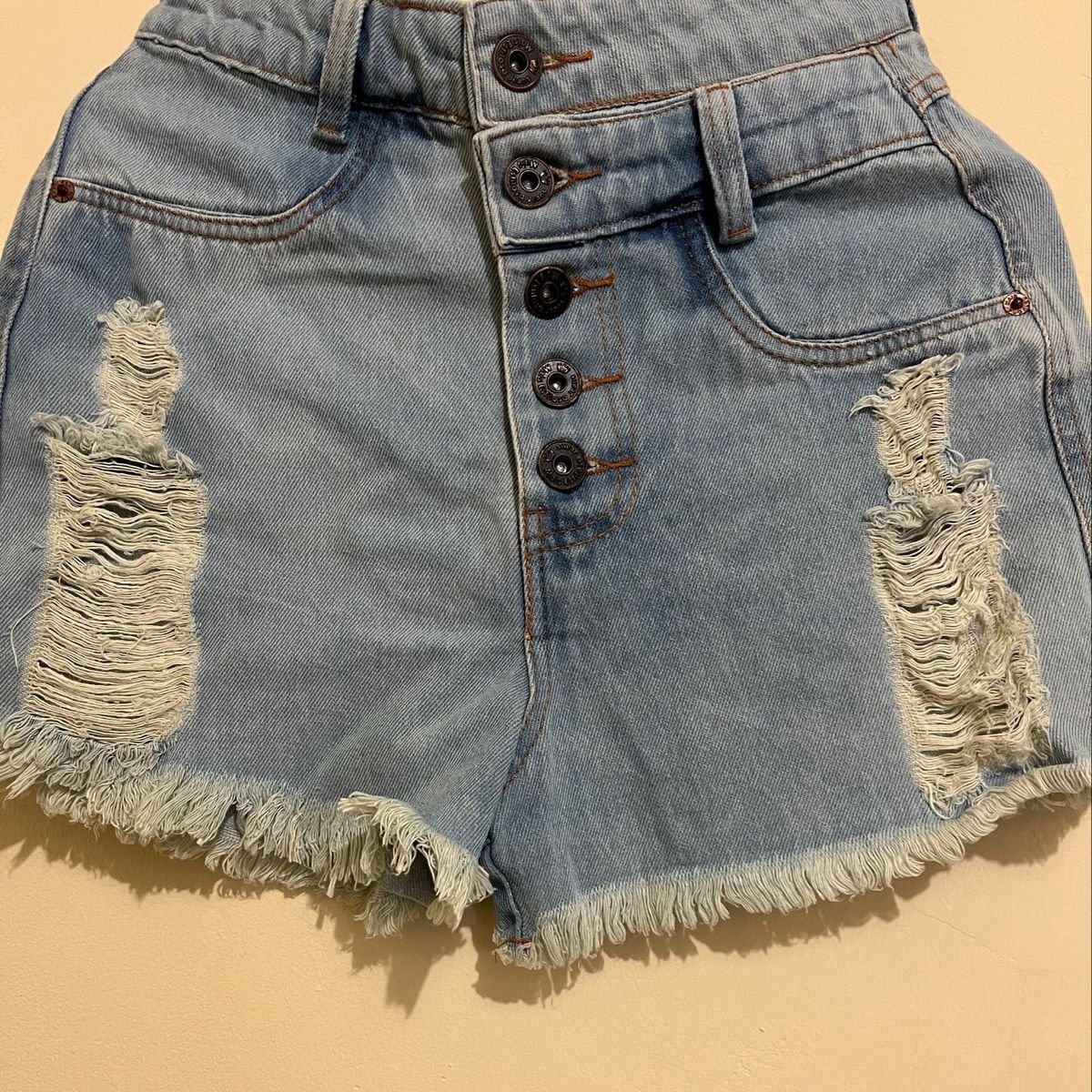 Short cós alto jeans