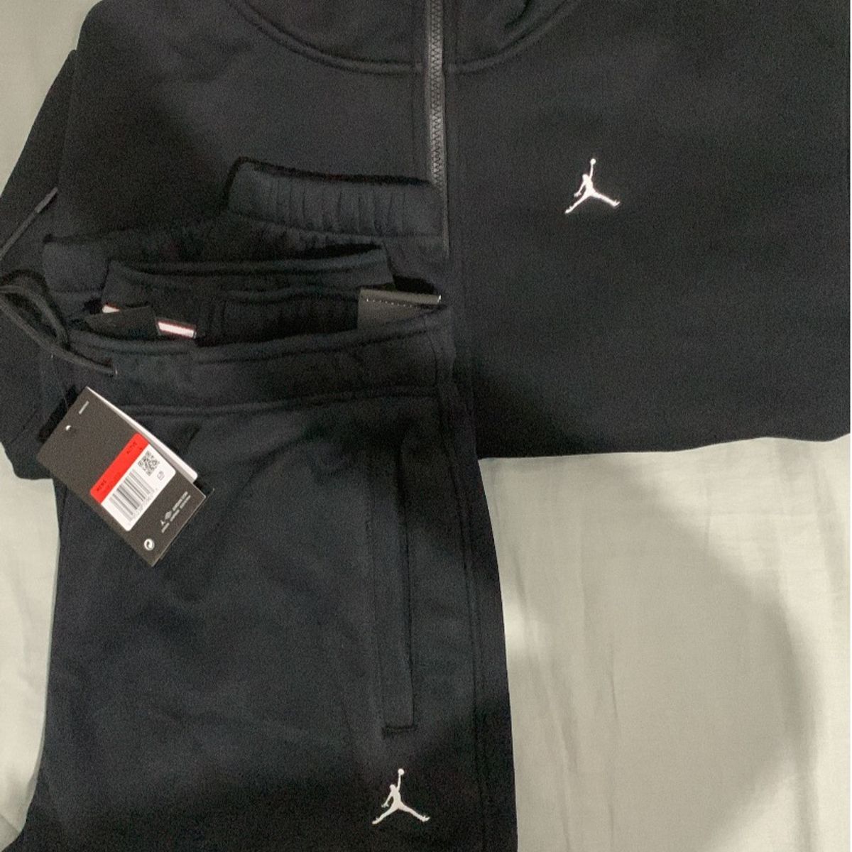 Conjunto Moletom Jordan Preto Casaco Masculino Jordan Nunca