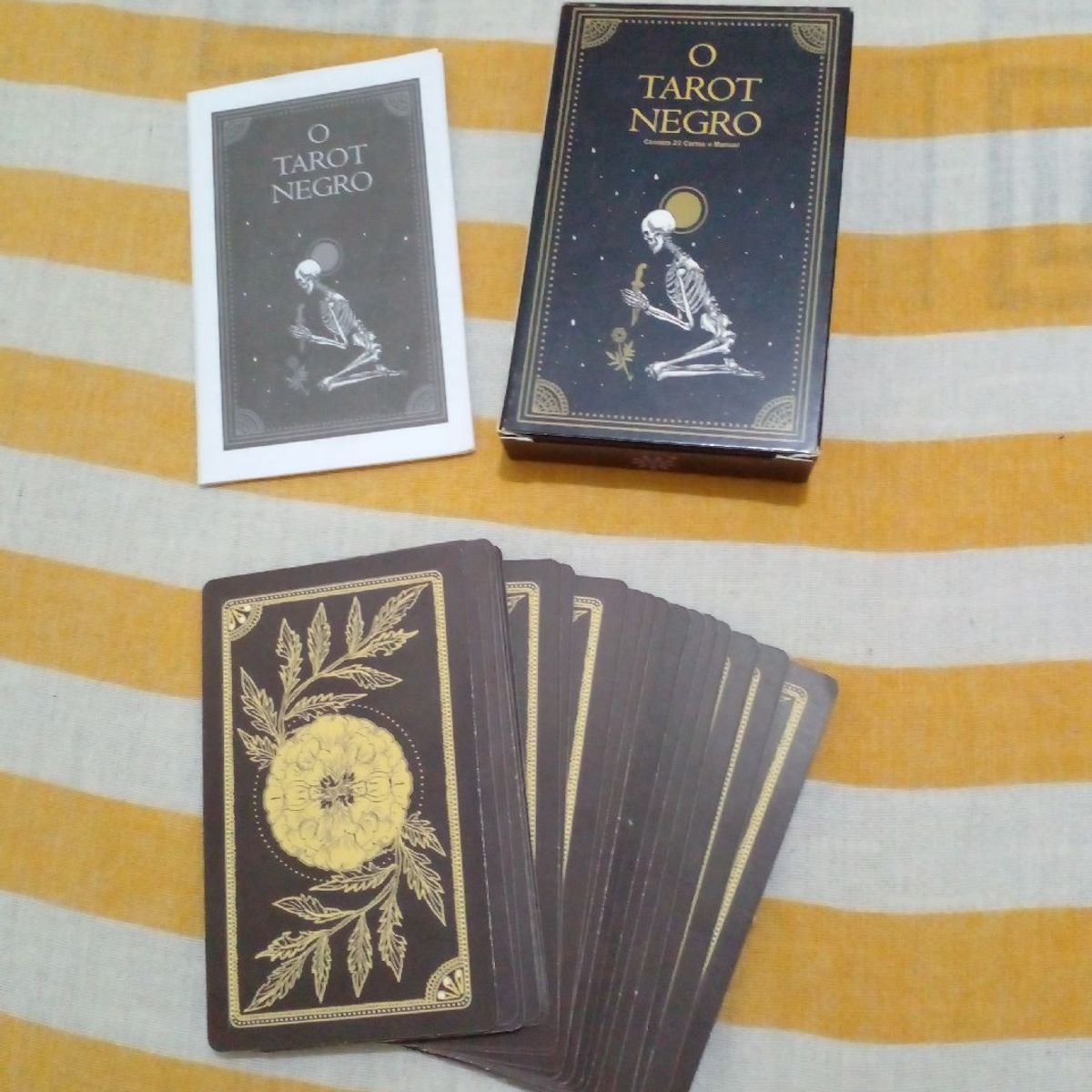 Jogo Cartas Baralho O Tarot Negro 22 Cartas Manual Promoção