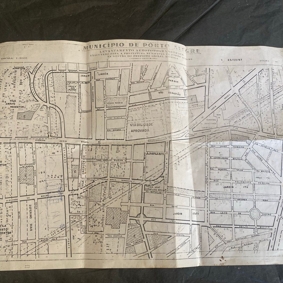ぴあマップ　1987 Mapa Antigo de Porto Alegre Original de 1987 | Nunca Usado