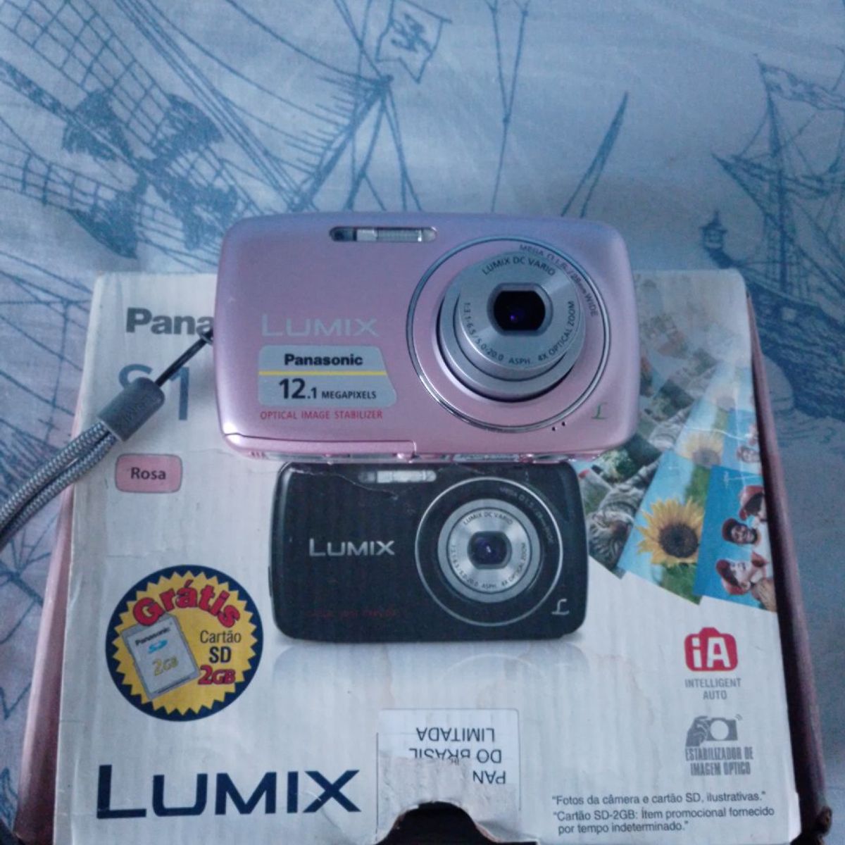 Camera Digital Lumix Panasonic Rosa Bebê 12.1 Mp Modelo Dmc-S1