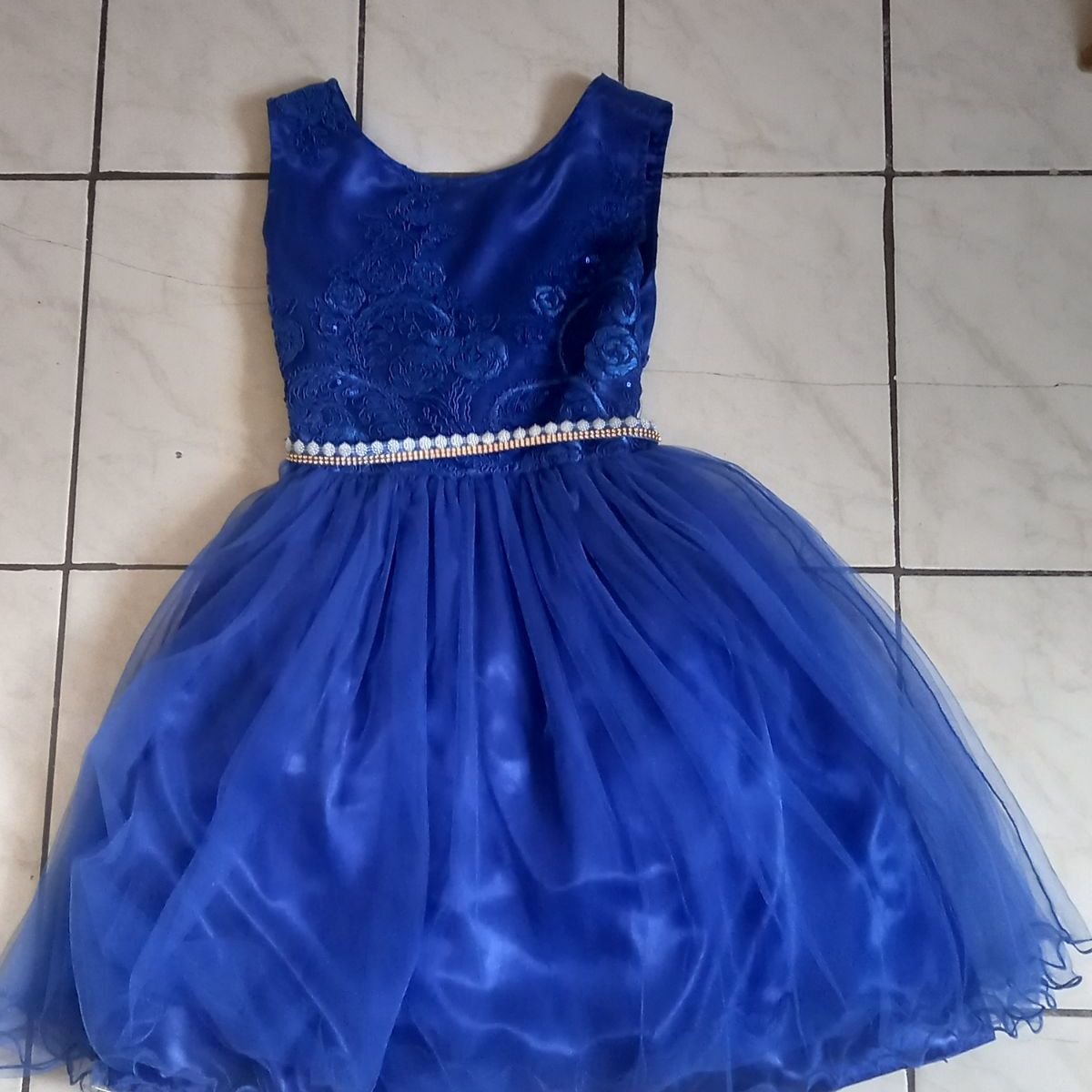 Vestido Azul Infantil, Vestido Feminino Enjoy Kids Usado 90220462