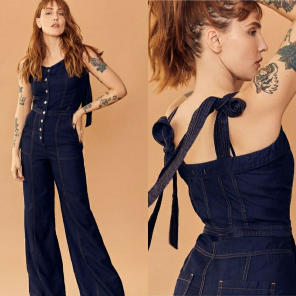 Macacao Jeans Pantalona De Alca Bebela Tam 38 Macacao Feminino Bebela Jeans Nunca Usado Enjoei