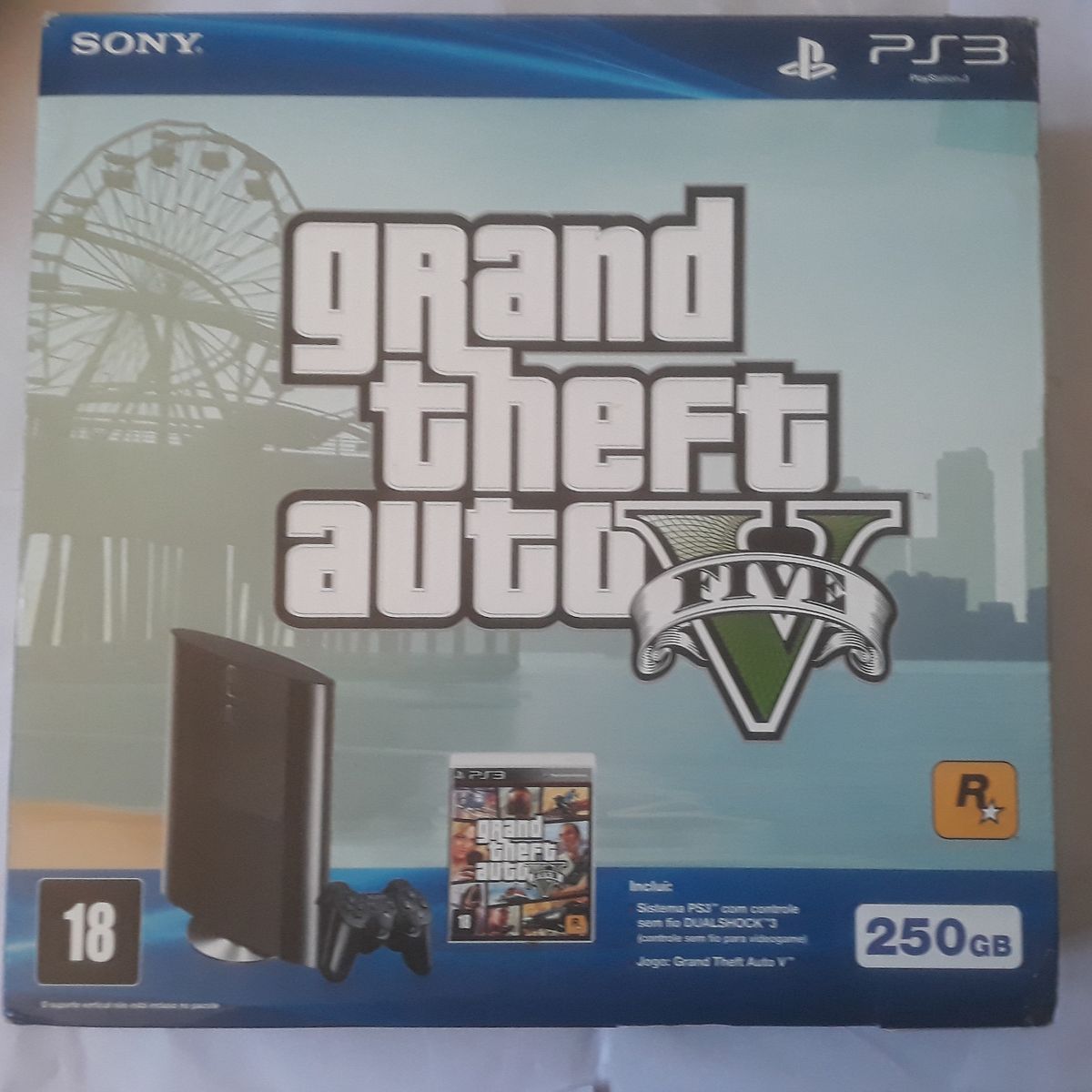 Ps3 Super Slim Bundle Gta 5 Usado Hd 250gb Original Sony