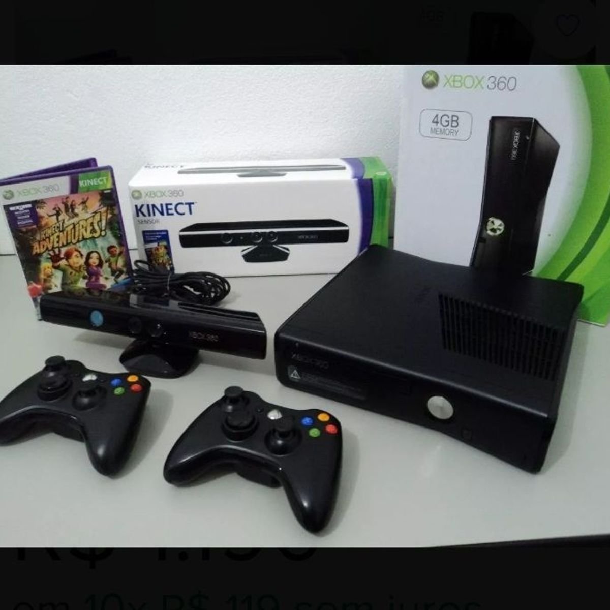 Xbox 360 Coleção com 32 Jogos para Colecionador com Kinect e 2 Controles, Jogo de Videogame Xbox Usado 78452244