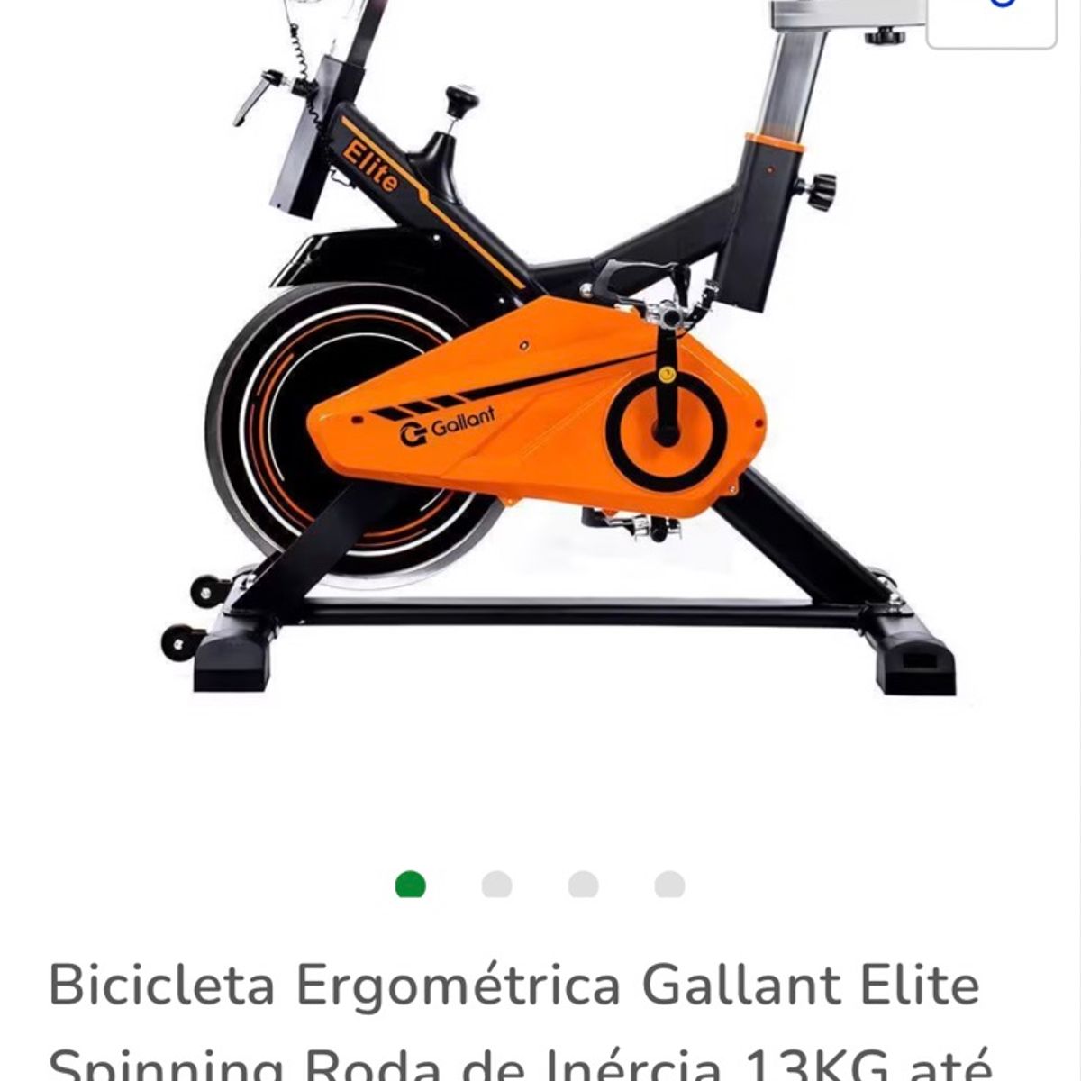 Bicicleta Ergométrica Gallant Elite Spinning Roda de Inércia 13kg até 110kg  Mecânica Gsb13hbta-pt