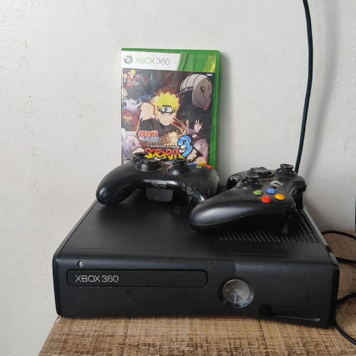 Xbox 360 Desbloqueado Com:2 Controles,Kinect,Jogo Naruto Storm 3 Original, Console de Videogame Microsoft Usado 93077266