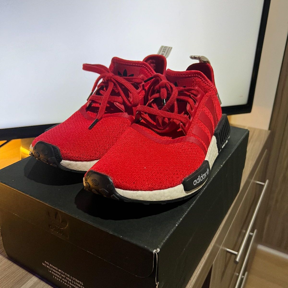 Adidas nmd vermelho replica best sale