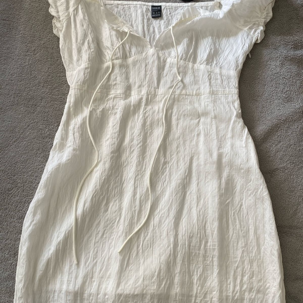 Vestido Branco Curto  Vestido Feminino Shein Nunca Usado 90371037