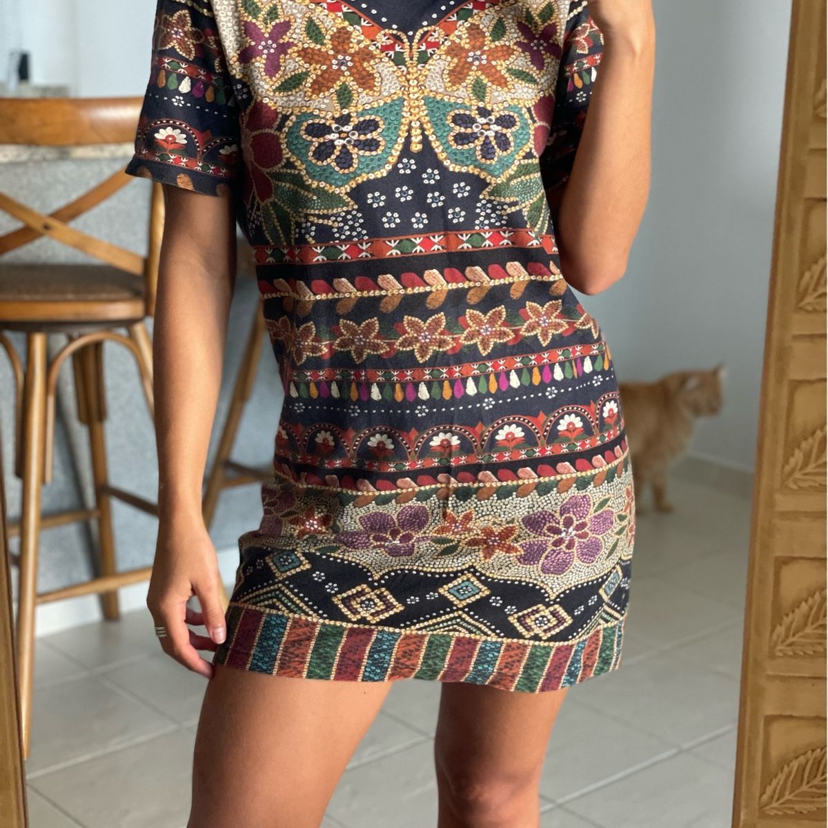 Vestido Curto Estampado Farm Farm Usado 108498270 enjoei