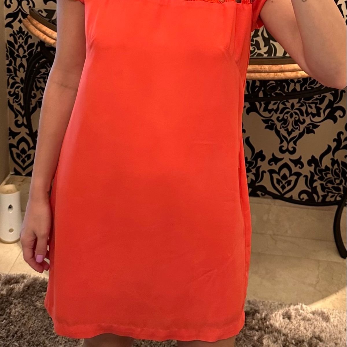 Vestido Laranja, Vestido Feminino Cholet Nunca Usado 91314957