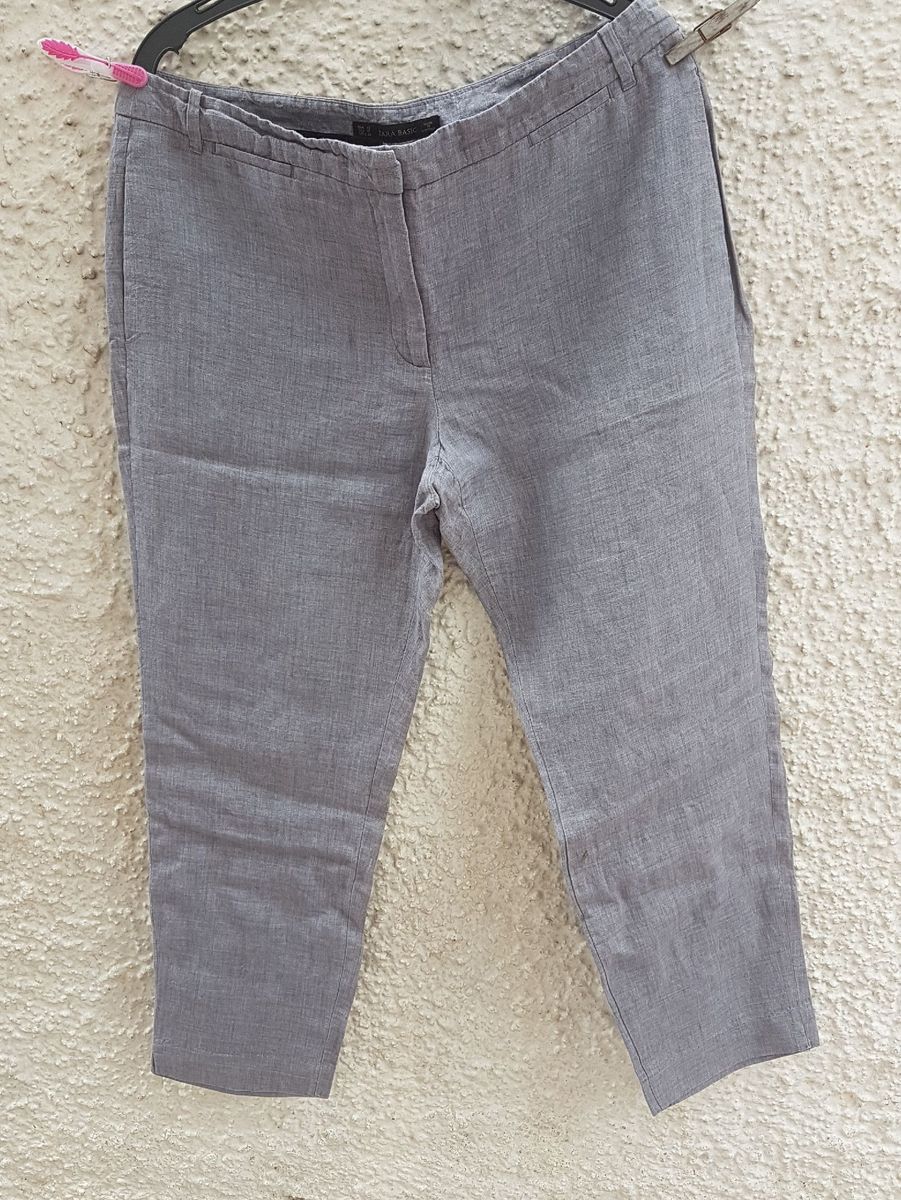 calça de linho feminina zara