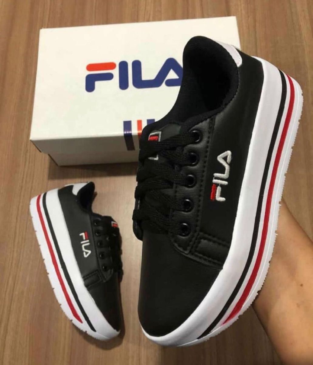 tenis fila plataforma vermelho