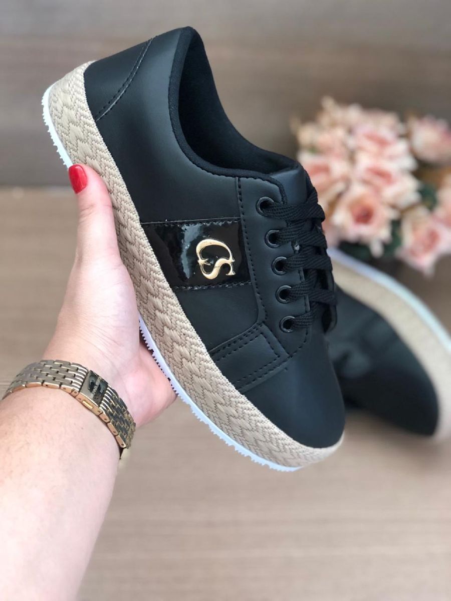 tenis preto feminino carmen steffens