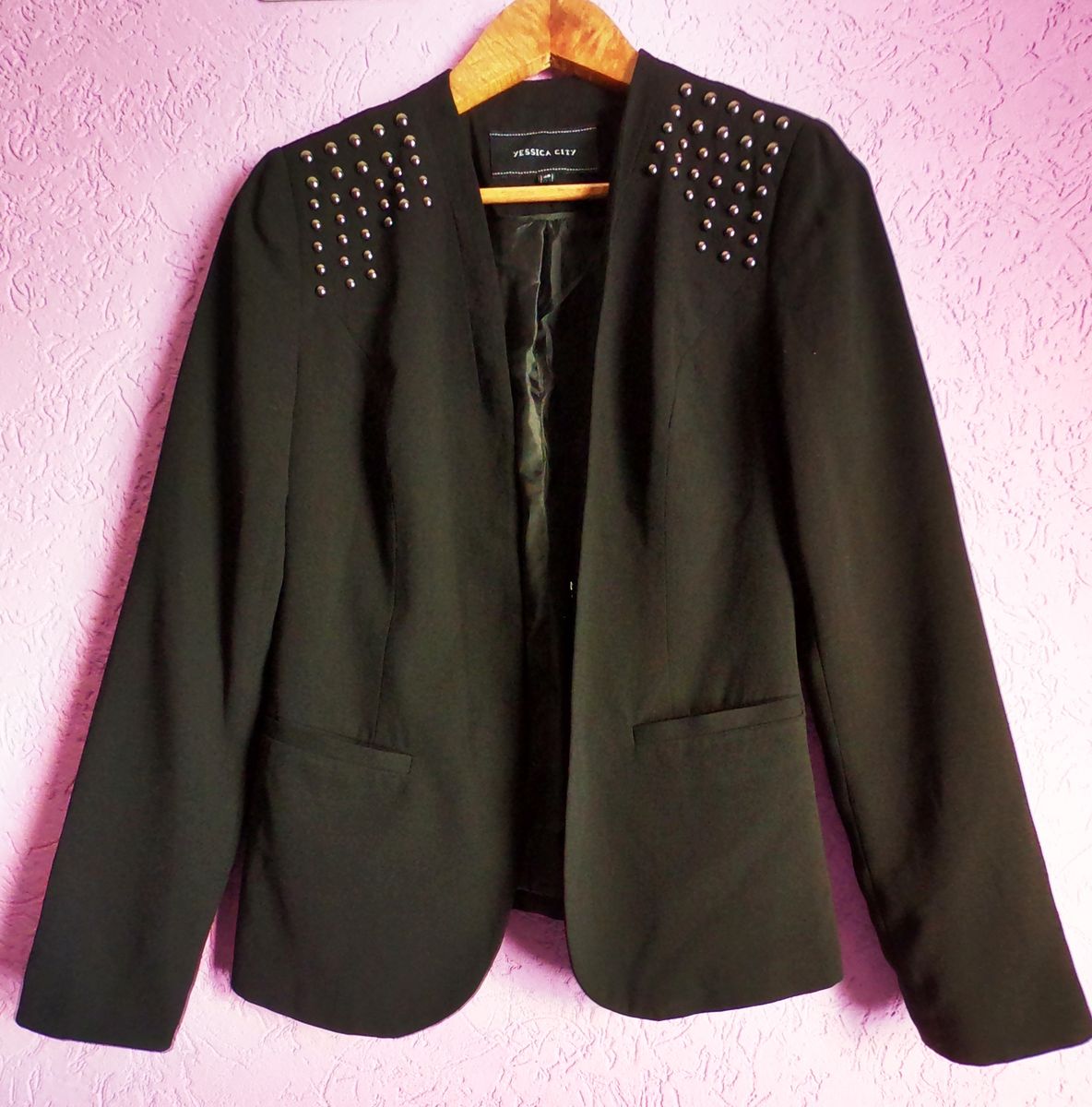 blazer preto feminino c&a