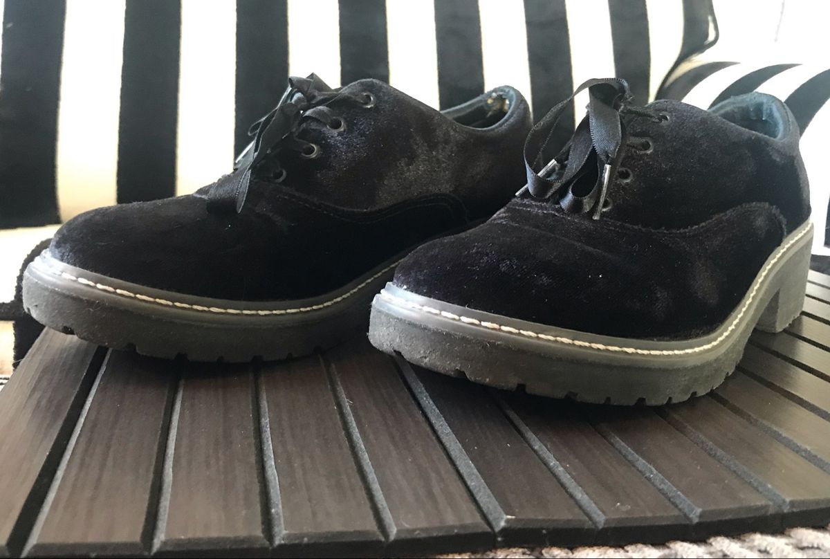 sapato feminino oxford tratorado satinato