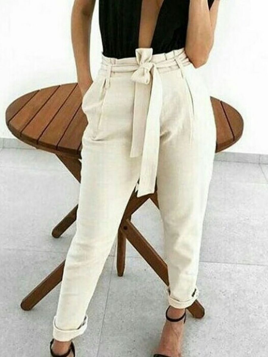 calça linho clochard