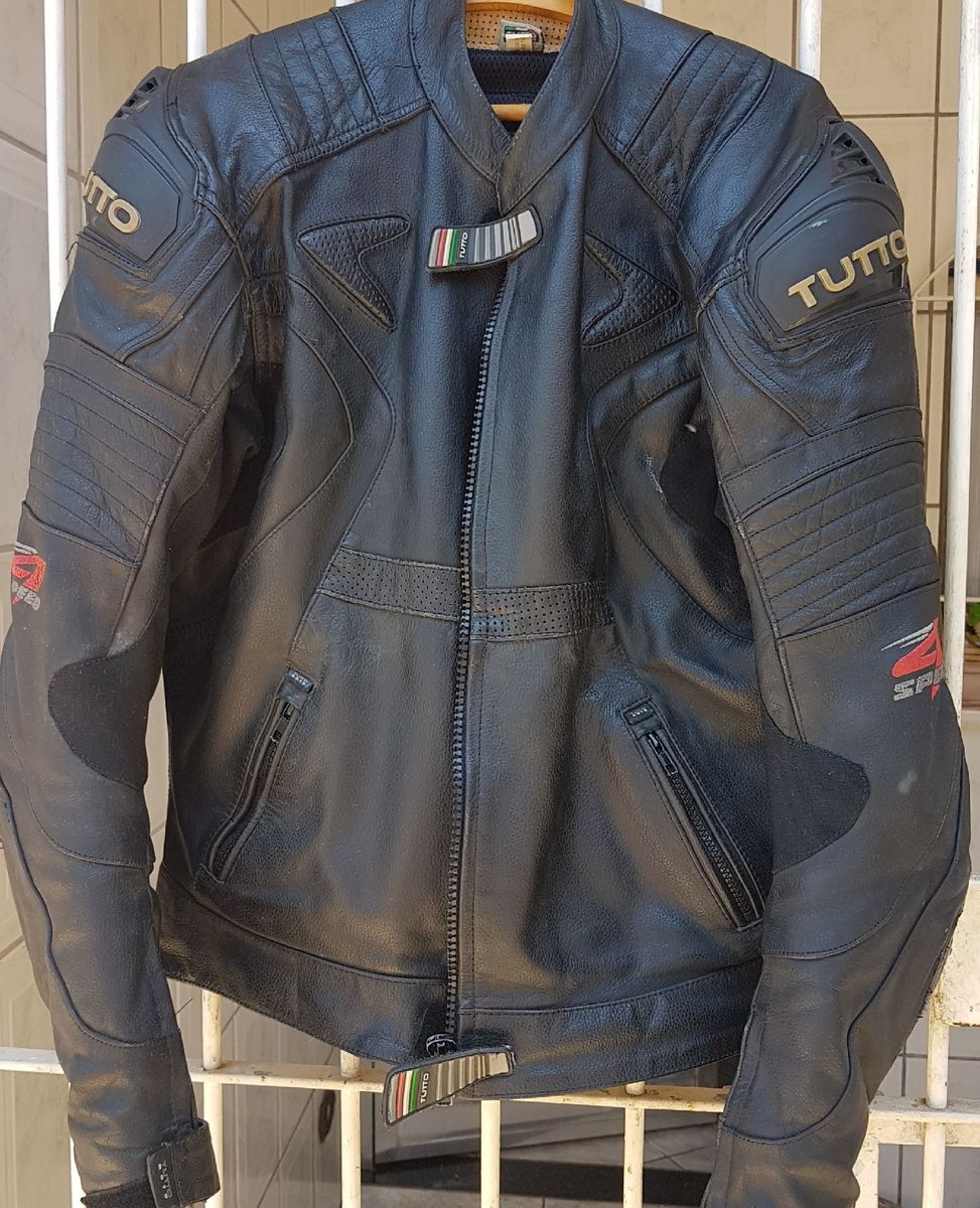 jaqueta usada para motoqueiro
