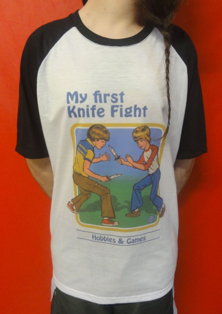 Camiseta My First Knife Fight M Camiseta Masculina Nunca Usado 39203589 Enjoei - roupas masculinas adidas roblox