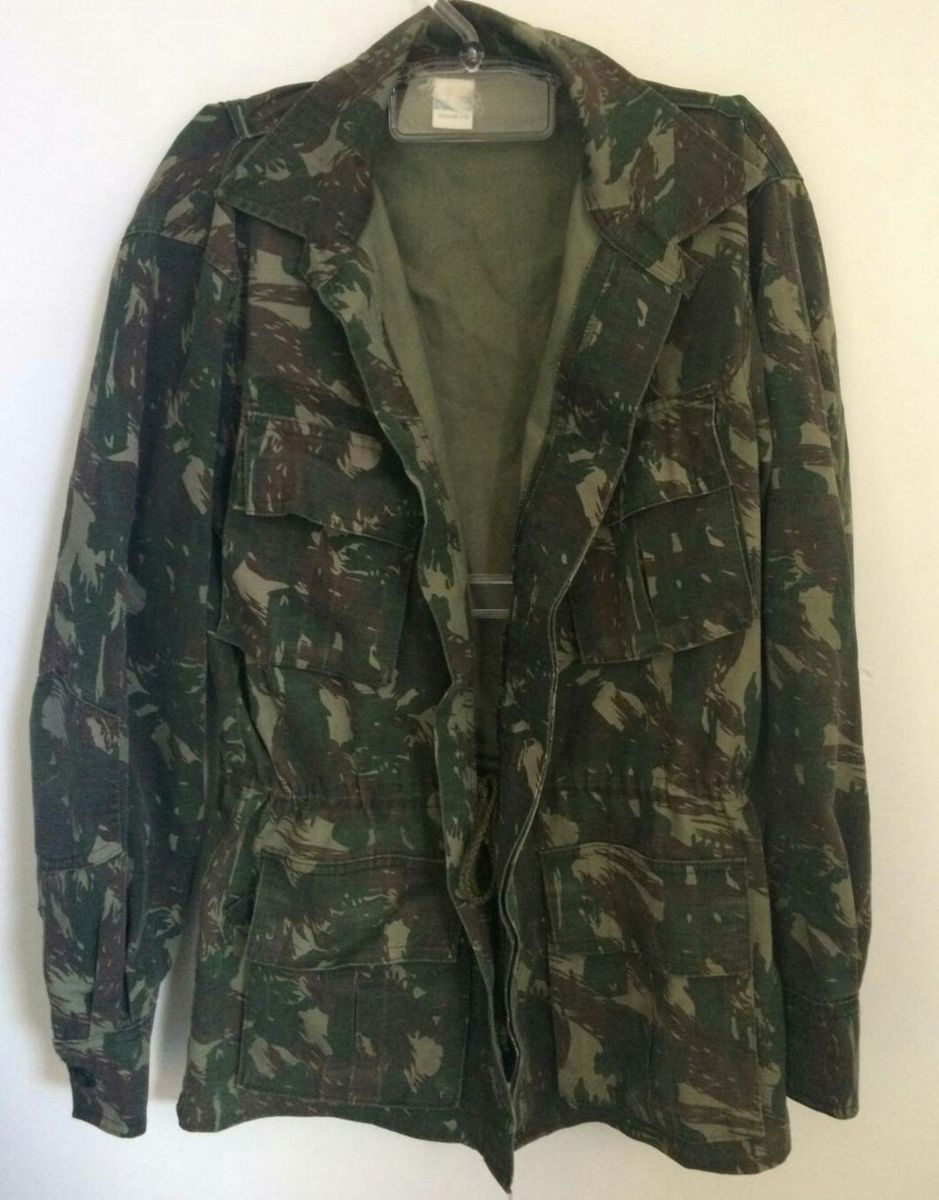 parka militar camuflada feminina
