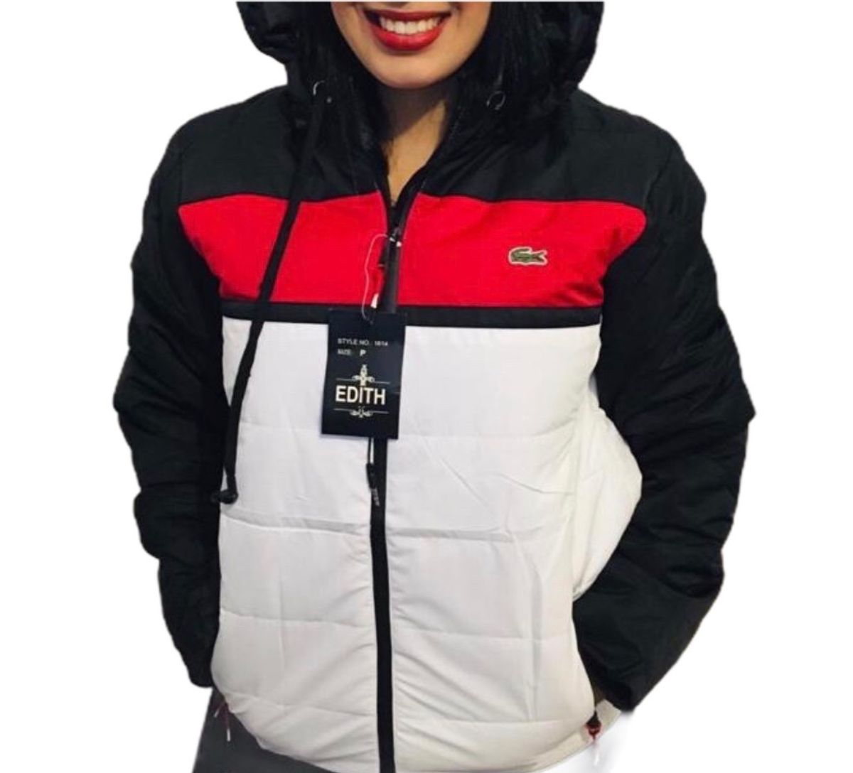 casaco da lacoste com fone de ouvido