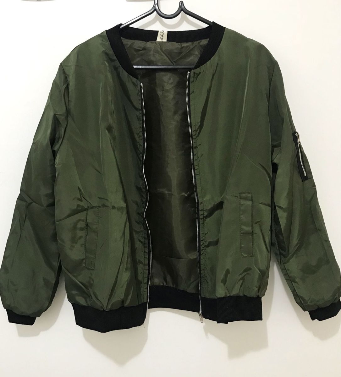 casaco verde militar feminino