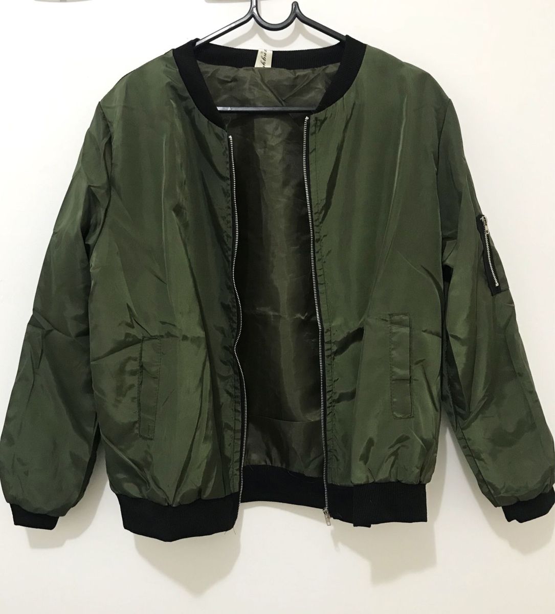 jaqueta bomber feminina verde