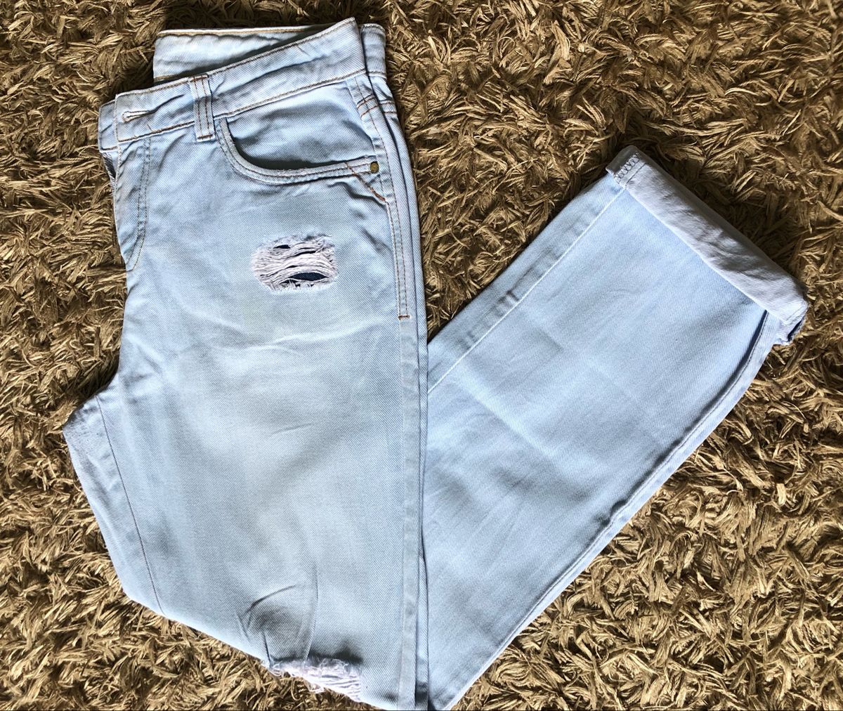 calça scalon cintura alta