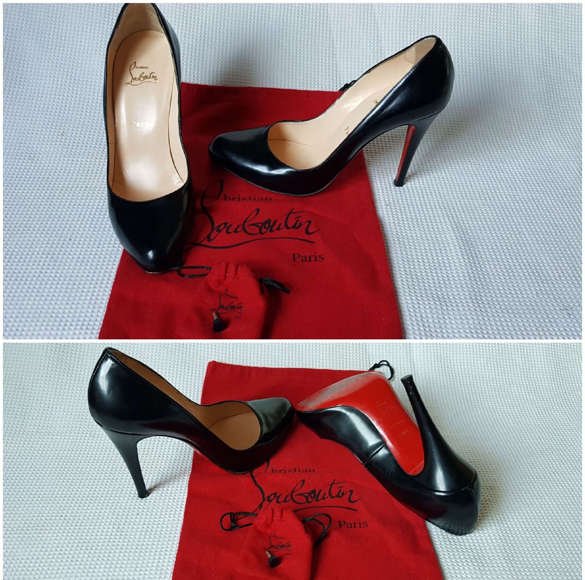 sapato de sola vermelha importado