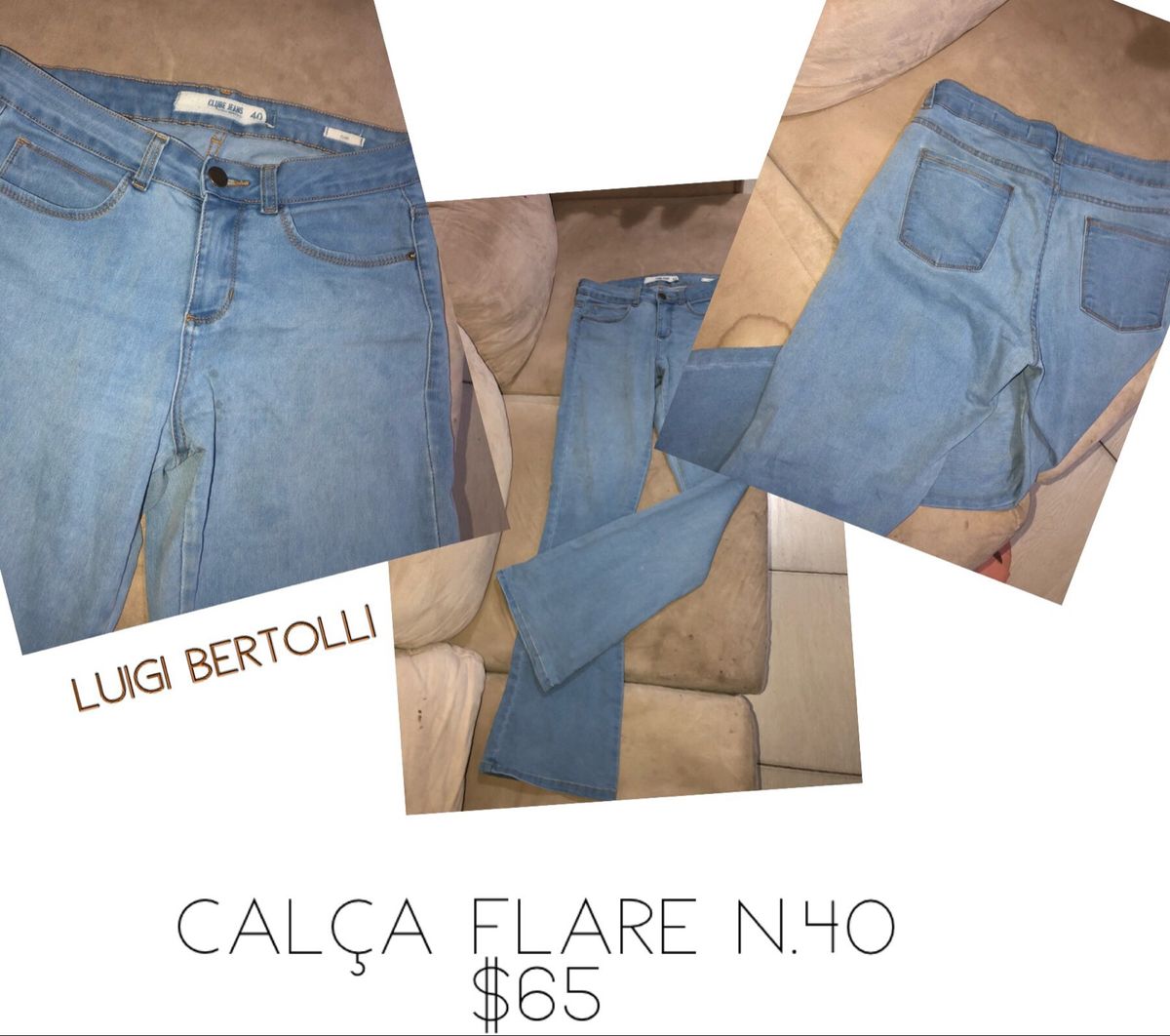 calça jeans feminina luigi bertolli