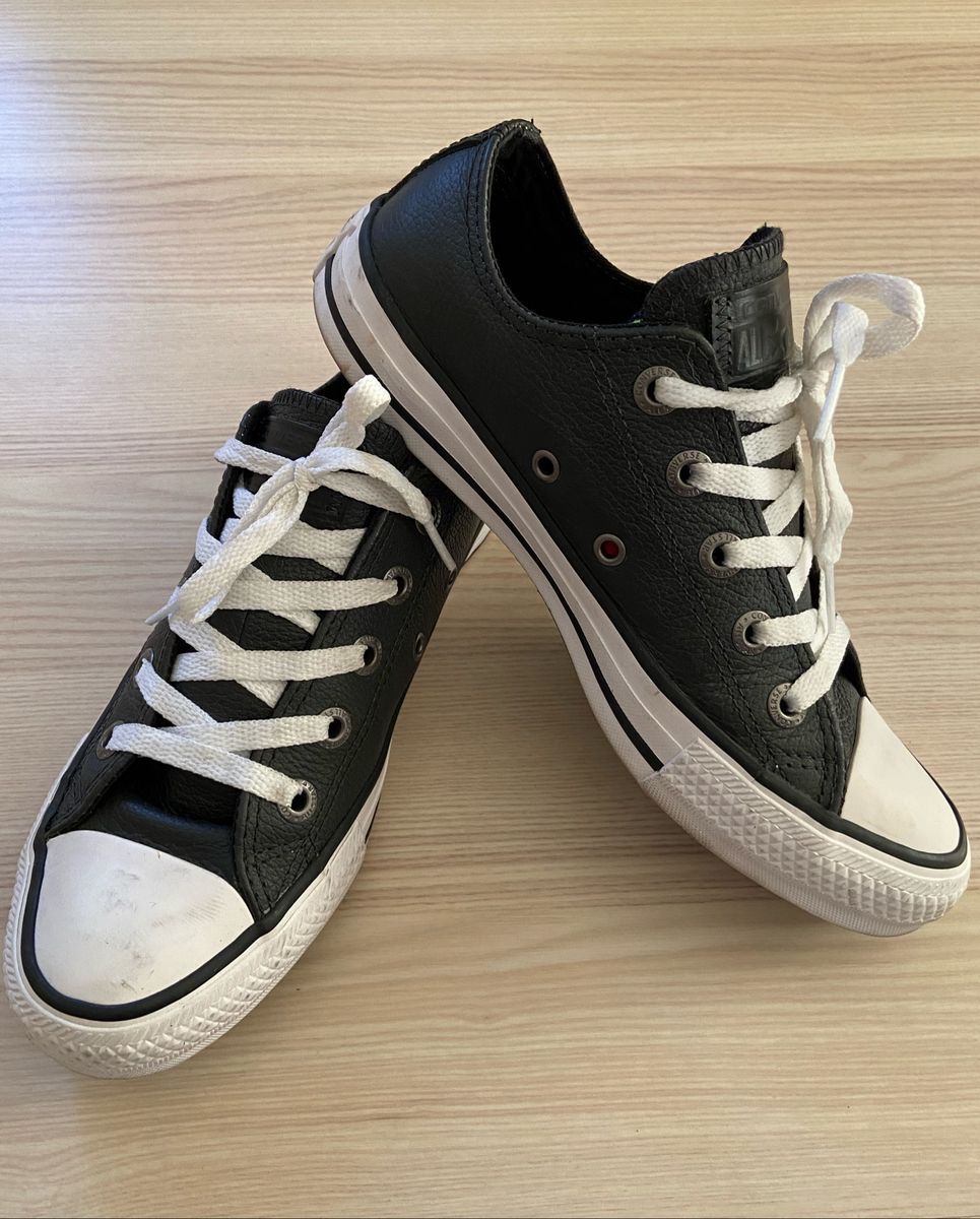 all star creme couro