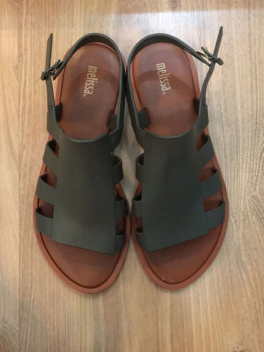 sandalia melissa verde militar