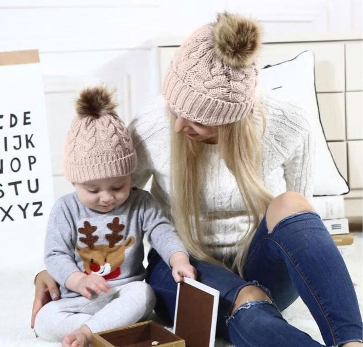 Touca Mae E Filho Bebe Touquinha Frio Agasalho Roupa Infantil Para Bebe Importada Nunca Usado 34401566 Enjoei