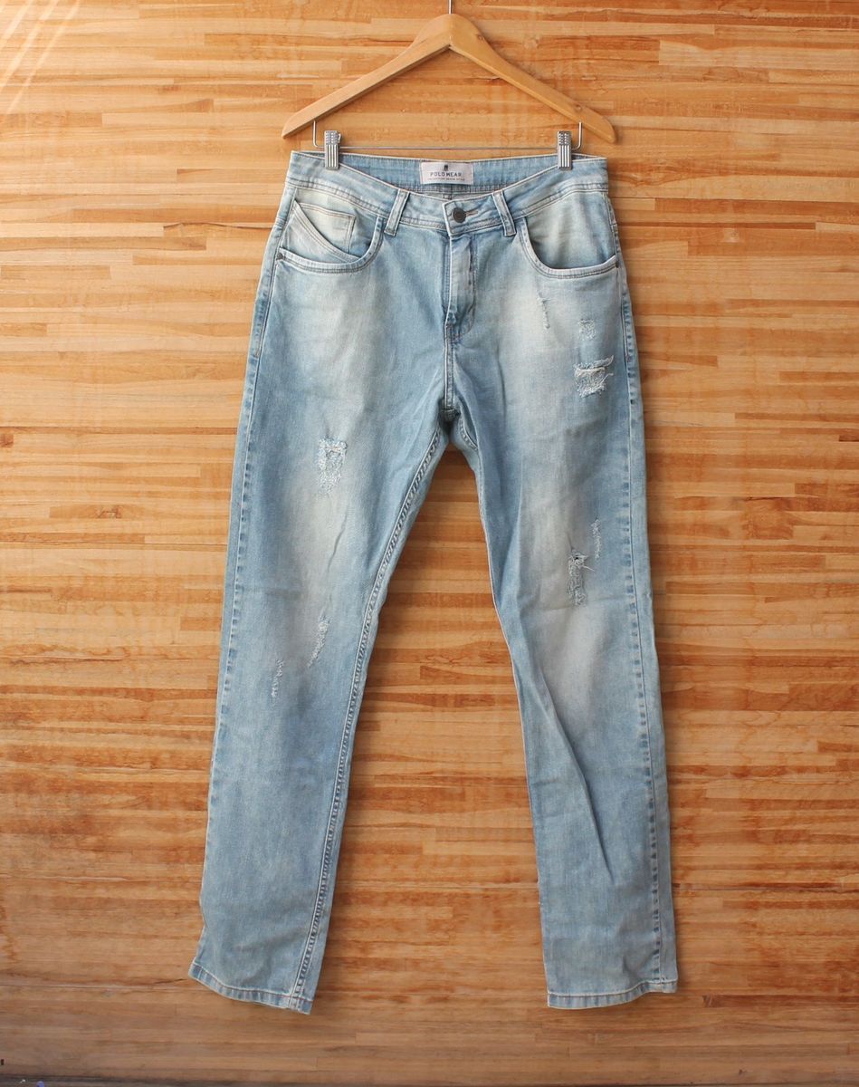 calça jeans claro masculina