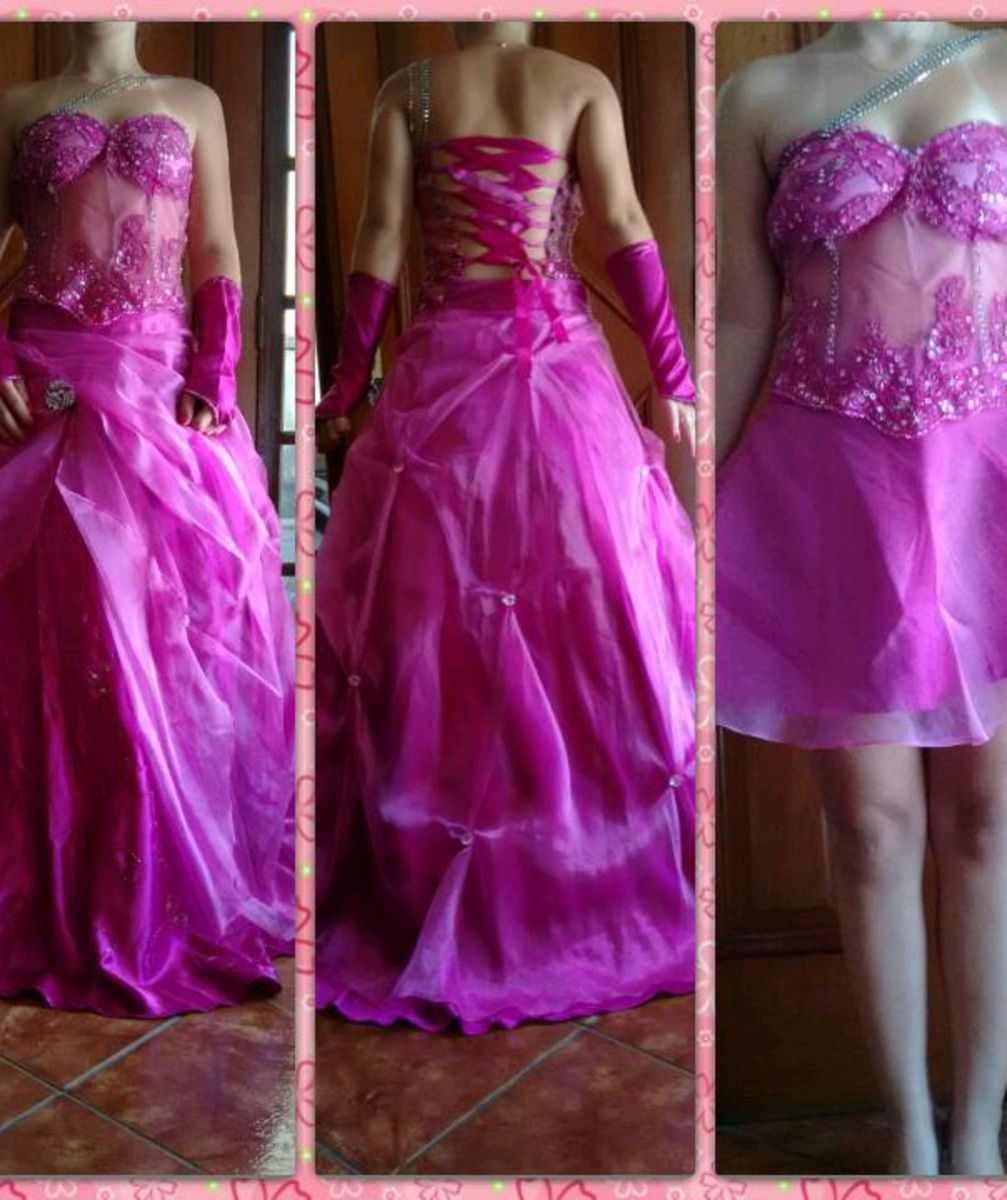 vestido de debutante 3 em 1